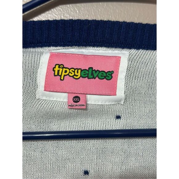 Tipsy Elves Space Astronaut Cat Christmas Holiday Sweater Women's XXL - Picture 4 of 10